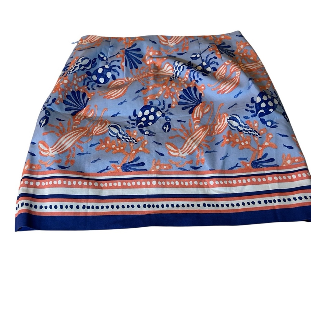Talbots Blue and Orange Nautical Fully Lined Mini Skirt 🆕 - Picture 6 of 6